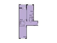 Планировка 3-комнатной квартиры, 80,3 м2