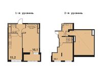 Планировка 2-комнатной квартиры, 97,7 м2