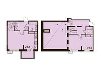 Планировка 1-комнатной квартиры, 85,9 м2