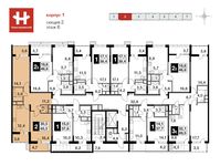 Планировка 2-комнатной квартиры, 65,5 м2
