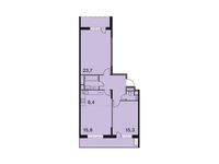 Планировка 3-комнатной квартиры, 85 м2