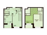 Планировка 1-комнатной квартиры, 47,7 м2
