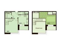 Планировка 1-комнатной квартиры, 56,8 м2