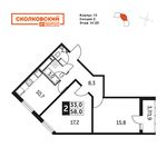Планировка 2-комнатной квартиры, 58 м2