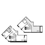 Планировка 2-комнатной квартиры, 89,7 м2