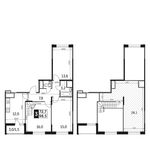 Планировка 3-комнатной квартиры, 98,5 м2