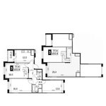 Планировка 3-комнатной квартиры, 103,9 м2
