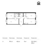 Планировка 3-комнатной квартиры, 79,7 м2