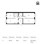 Планировка 3-комнатной квартиры, 81,2 м2
