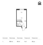 Планировка квартиры студии, 20,2 м2