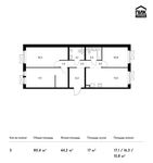 Планировка 3-комнатной квартиры, 80,4 м2
