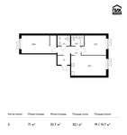 Планировка 2-комнатной квартиры, 71 м2