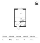 Планировка квартиры студии, 23,5 м2