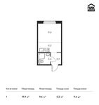 Планировка квартиры студии, 19,9 м2