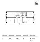 Планировка 3-комнатной квартиры, 80,4 м2