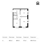 Планировка 2-комнатной квартиры, 52,2 м2