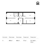 Планировка 3-комнатной квартиры, 80,8 м2