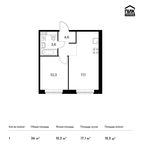 Планировка 1-комнатной квартиры, 36 м2