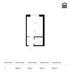 Планировка квартиры студии, 19,9 м2