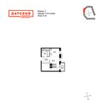 Планировка квартиры студии, 29,8 м2