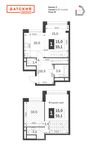 Планировка 1-комнатной квартиры, 55,1 м2