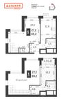 Планировка 1-комнатной квартиры, 69,2 м2