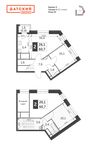 Планировка 2-комнатной квартиры, 60,7 м2