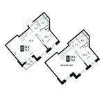 Планировка 1-комнатной квартиры, 71,4 м2