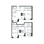Планировка 1-комнатной квартиры, 70 м2