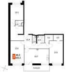 Планировка 3-комнатной квартиры, 102,2 м2