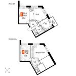 Планировка 2-комнатной квартиры, 71,8 м2