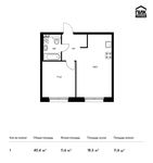 Планировка 1-комнатной квартиры, 40,4 м2