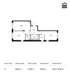 Планировка 2-комнатной квартиры, 66,81 м2