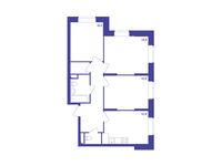 Планировка 3-комнатной квартиры, 69,2 м2