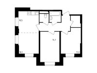 Планировка 3-комнатной квартиры, 60,9 м2
