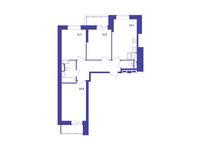 Планировка 3-комнатной квартиры, 70,2 м2