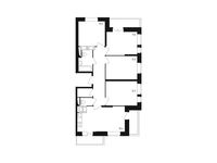 Планировка 4-комнатной квартиры, 89 м2