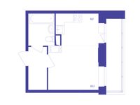 Планировка 2-комнатной квартиры, 46,3 м2
