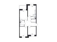 Планировка 3-комнатной квартиры, 67,4 м2