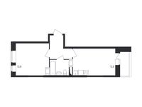 Планировка 1-комнатной квартиры, 39,6 м2