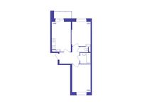 Планировка 2-комнатной квартиры, 53 м2