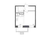 Планировка 1-комнатной квартиры, 28 м2