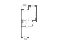 Планировка 2-комнатной квартиры, 54,3 м2