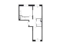 Планировка 2-комнатной квартиры, 56 м2