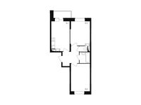 Планировка 2-комнатной квартиры, 52,8 м2