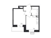 Планировка 1-комнатной квартиры, 32,3 м2