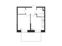 Планировка 1-комнатной квартиры, 32,2 м2