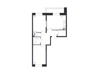 Планировка 2-комнатной квартиры, 58 м2