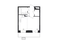 Планировка квартиры студии, 29,1 м2