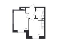 Планировка 1-комнатной квартиры, 31,1 м2